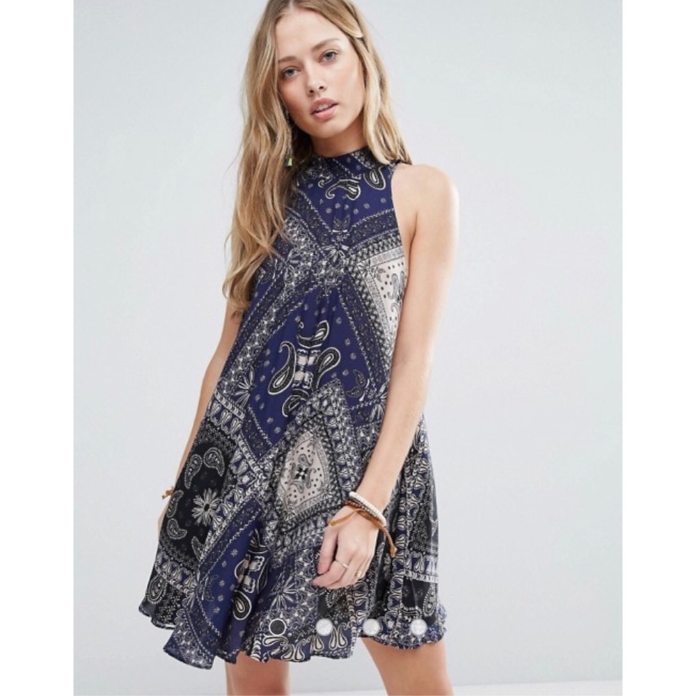{SOLD} FREE PEOPLE Printed Beau Dress Scarf Print - Picture 1 of 9